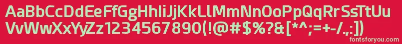 EsphimereBold Font – Green Fonts on Red Background