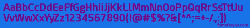 EsphimereBold-Schriftart – Violette Schriften auf blauem Hintergrund