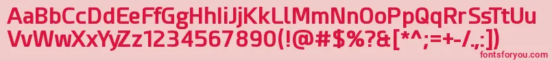 フォントEsphimereBold – ピンクの背景に赤い文字