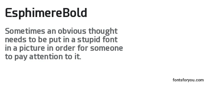 Review of the EsphimereBold Font