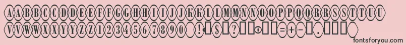 ARombyrndotlovl Font – Black Fonts on Pink Background