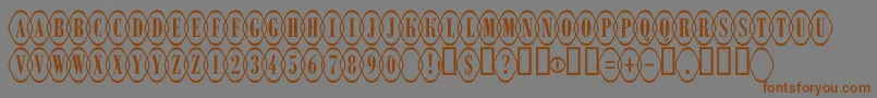 ARombyrndotlovl Font – Brown Fonts on Gray Background