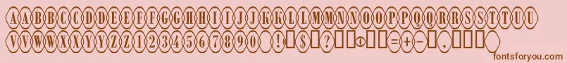 ARombyrndotlovl Font – Brown Fonts on Pink Background