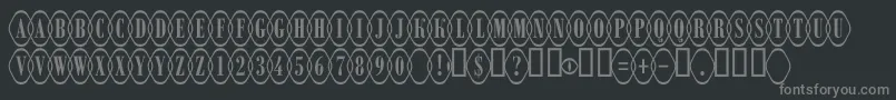 ARombyrndotlovl Font – Gray Fonts on Black Background