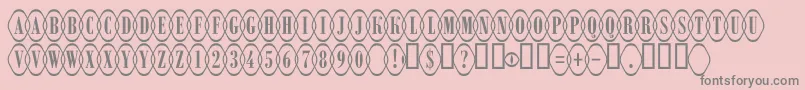 ARombyrndotlovl Font – Gray Fonts on Pink Background