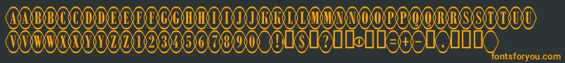 ARombyrndotlovl Font – Orange Fonts on Black Background