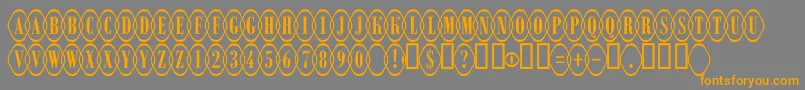 ARombyrndotlovl Font – Orange Fonts on Gray Background