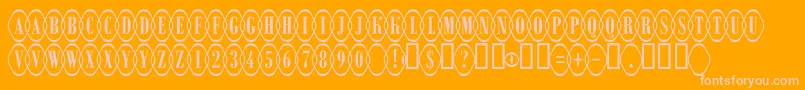 ARombyrndotlovl Font – Pink Fonts on Orange Background