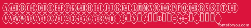 ARombyrndotlovl Font – Pink Fonts on Red Background