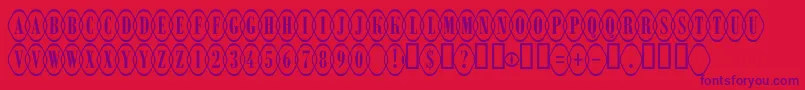 ARombyrndotlovl Font – Purple Fonts on Red Background