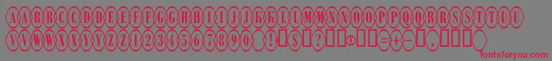 ARombyrndotlovl Font – Red Fonts on Gray Background
