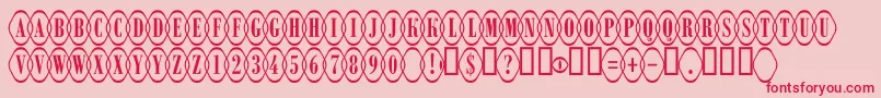 ARombyrndotlovl Font – Red Fonts on Pink Background