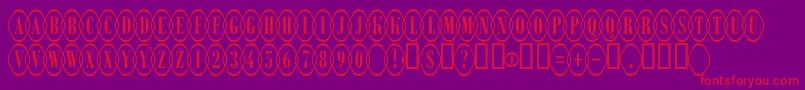 ARombyrndotlovl Font – Red Fonts on Purple Background