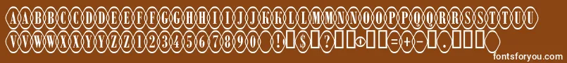ARombyrndotlovl Font – White Fonts on Brown Background