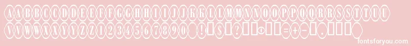 Шрифт ARombyrndotlovl – белые шрифты на розовом фоне