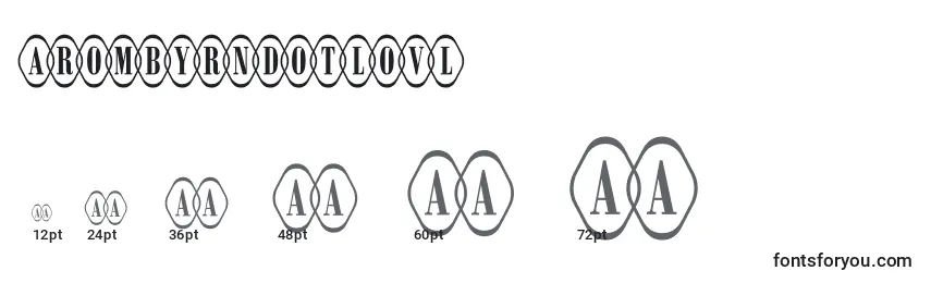 Размеры шрифта ARombyrndotlovl