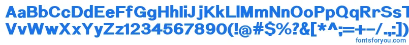 Шрифт NuromHeavy – синие шрифты на белом фоне