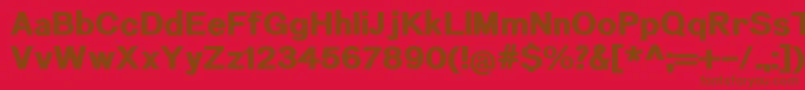 NuromHeavy Font – Brown Fonts on Red Background