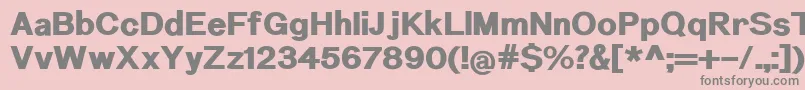 Шрифт NuromHeavy – серые шрифты на розовом фоне