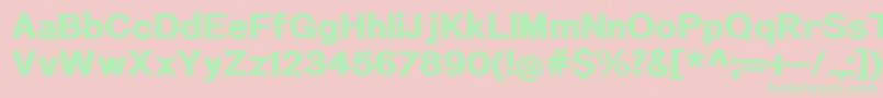 NuromHeavy Font – Green Fonts on Pink Background