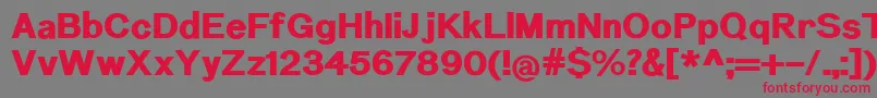 NuromHeavy Font – Red Fonts on Gray Background