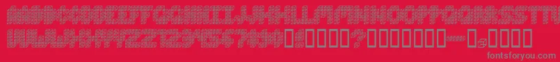 CubeToss Font – Gray Fonts on Red Background