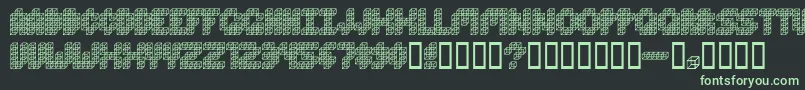 Czcionka CubeToss – zielone czcionki na czarnym tle
