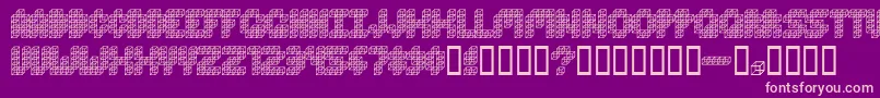 CubeToss Font – Pink Fonts on Purple Background
