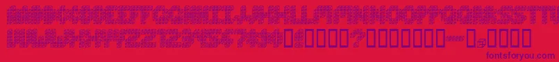 CubeToss Font – Purple Fonts on Red Background