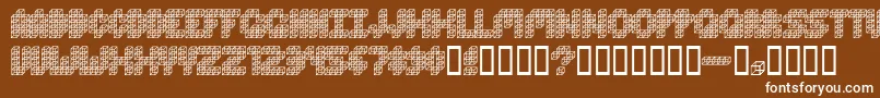 Шрифт CubeToss – белые шрифты на коричневом фоне