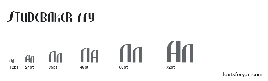 Studebaker ffy Font Sizes
