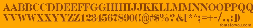 SerifernrBold Font – Brown Fonts on Orange Background