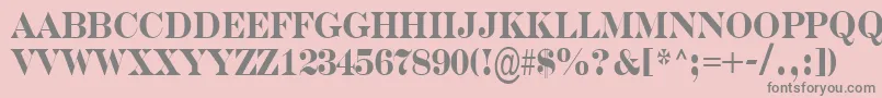 SerifernrBold Font – Gray Fonts on Pink Background