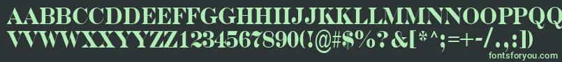 SerifernrBold Font – Green Fonts on Black Background