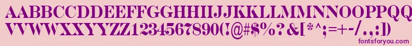 SerifernrBold Font – Purple Fonts on Pink Background