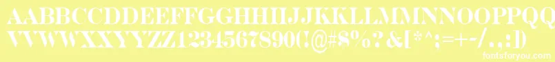 SerifernrBold Font – White Fonts on Yellow Background