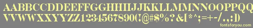 SerifernrBold Font – Yellow Fonts on Gray Background