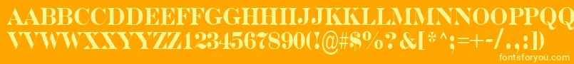 SerifernrBold Font – Yellow Fonts on Orange Background