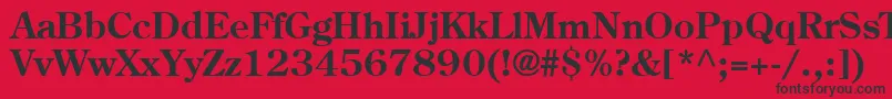 CenturyOldStyleLtBold Font – Black Fonts on Red Background