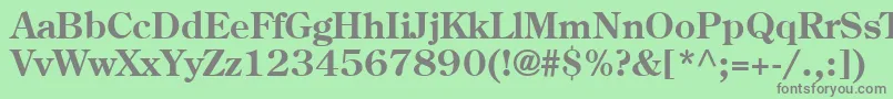 フォントCenturyOldStyleLtBold – 緑の背景に灰色の文字