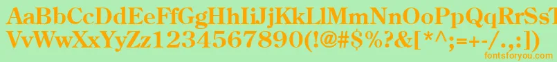 CenturyOldStyleLtBold Font – Orange Fonts on Green Background