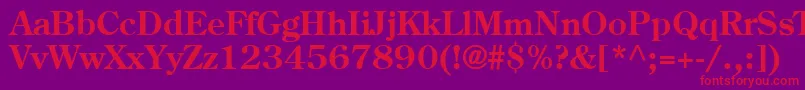 CenturyOldStyleLtBold Font – Red Fonts on Purple Background