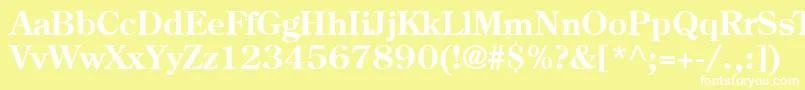 CenturyOldStyleLtBold Font – White Fonts on Yellow Background