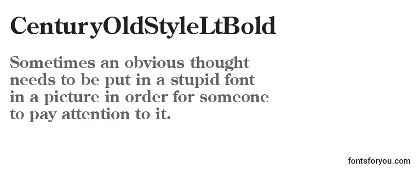 Review of the CenturyOldStyleLtBold Font