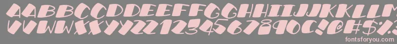 fuente SushiRollItalic – Fuentes Rosadas Sobre Fondo Gris