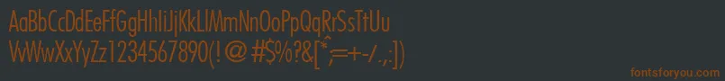 Шрифт FunctioncondtwolightRegular – коричневые шрифты на чёрном фоне