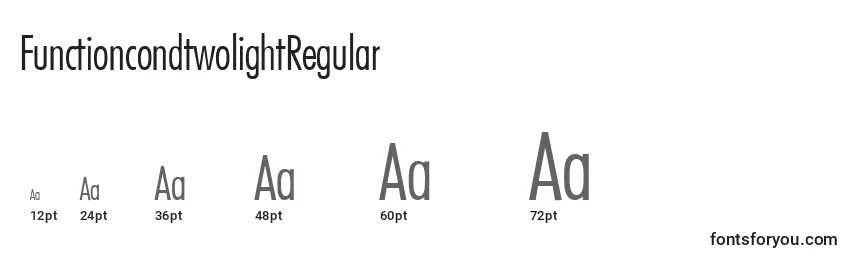 FunctioncondtwolightRegular Font Sizes