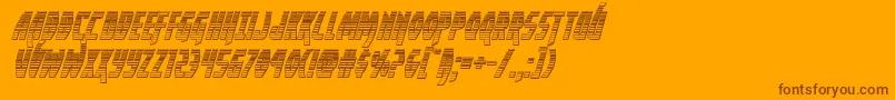 Fonte Yankeeclipperchromeital – fontes marrons em um fundo laranja