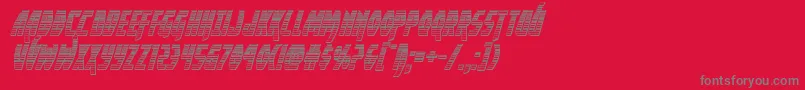 Yankeeclipperchromeital Font – Gray Fonts on Red Background