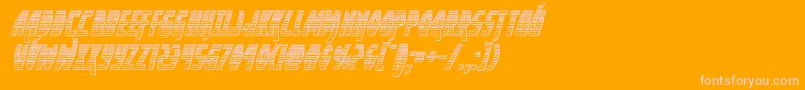 Czcionka Yankeeclipperchromeital – różowe czcionki na pomarańczowym tle